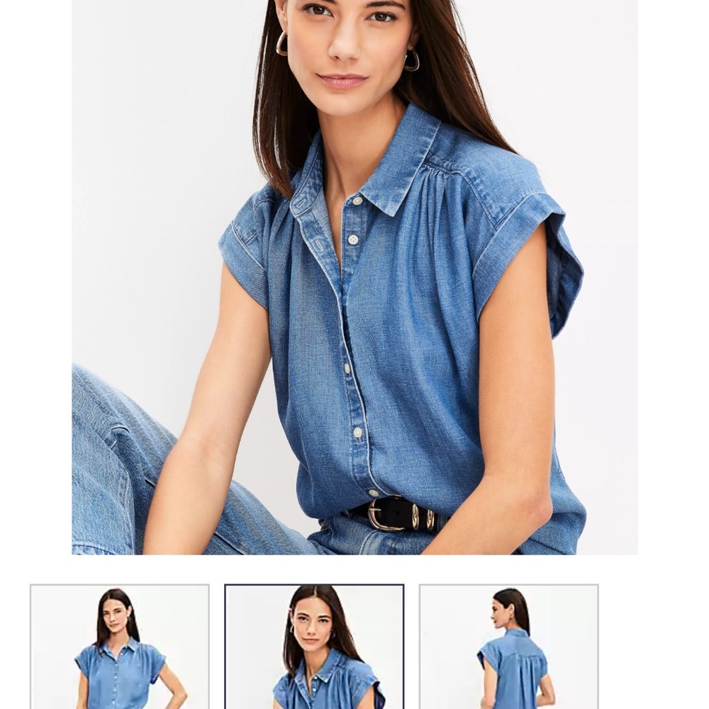 LOFT Chambray Dolman Everyday Shirt